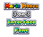Mario Hoops 3-on-3 Interface Font - Mario Customs