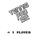 Title & Difficulty Screen - Tennis Pro '92
