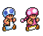 Toad & Toadette (SMAS, SMB1-Style) - Mario Customs