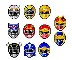 Stamps - Hurricaneger & Gaoranger Chou Sentai Super Battle