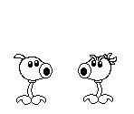 Peashooter and Repeater (Undertale Battle-Style) - Plants vs. Zombies Customs