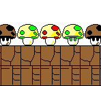 Mushrooms (SMB1 Design, Syobon Action-Style) - Mario Customs