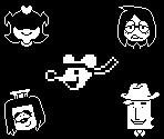 Aqua, Seth, Green, Orange & Yellow (Dialogue Sprites) - Deltarune Customs