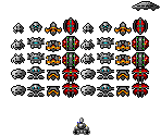 Invaders and Player Ships (Arranged Mode) - Space Invaders: Fukkatsu no Hi