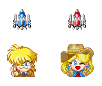 Clyde (Silver Hawk I) & Bonnie (Silver Hawk II) - Space Invaders '95: Attack of the Lunar Loonies