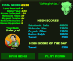 Game Over Screen - Atomica Deluxe