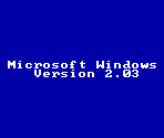 Start-Up Screen (2.03) - Windows 2.0