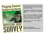 Playing Games Interactive Adventure Game Survey Poster - The Mystery of Time and Space