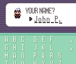 Text Entry Screen - Pokémon Ruby / Sapphire