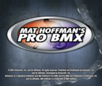 Main Menu - Mat Hoffman's Pro BMX
