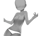 Paper Doll Base - Anime Halloween Magical Girl