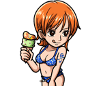 #0681 - Ice Cream-Loving Nami - Lemon Ice Cream - One Piece: Treasure Cruise