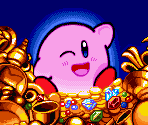 The Great Cave Offensive Congratulations Screen - Kirby Super Star