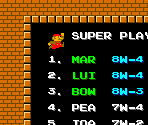 Name Entry & High Score Screen - Vs. Super Mario Bros.