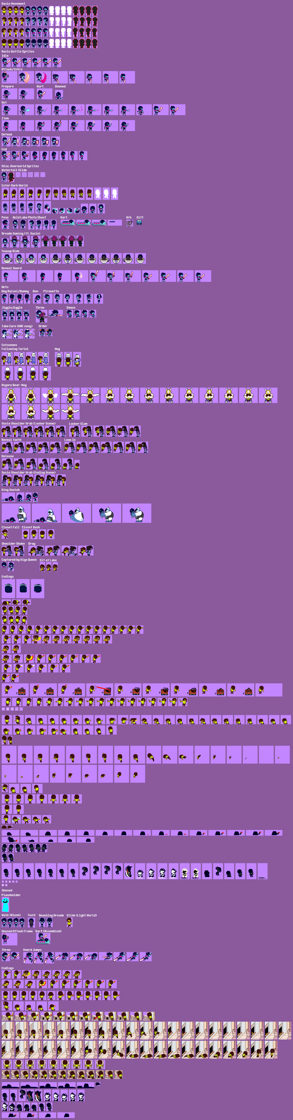 Kris (Chapter 1 + 2) - Deltarune - PC / Computer - The Spriters Resource