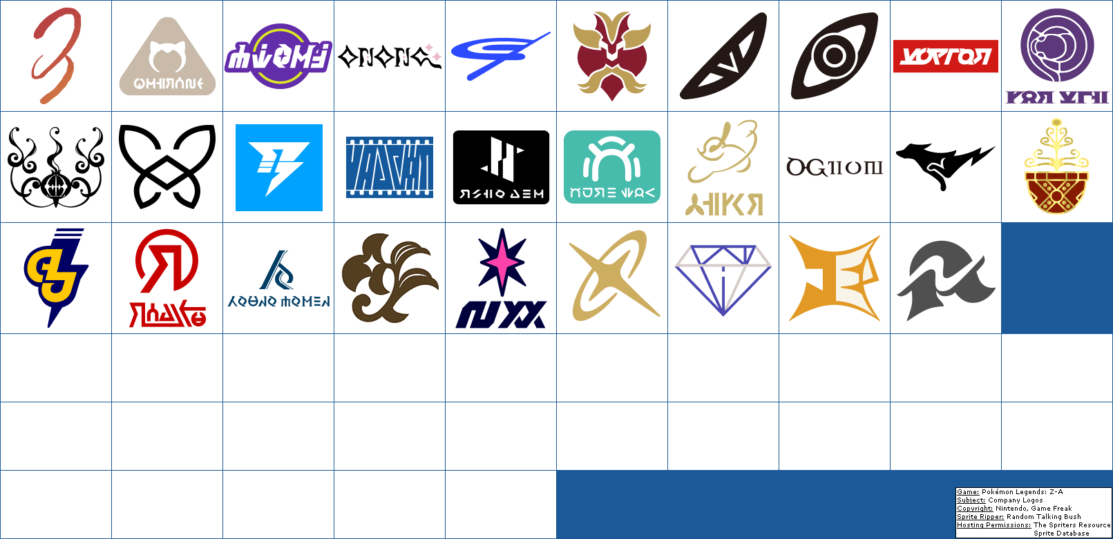 Company Logos - Pokémon Legends: Z-A - Nintendo Switch - The Spriters  Resource, image size:1611x781