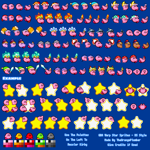 GBA Warp Star Sprites (DS-Style) - Kirby Customs - Custom / Edited ...