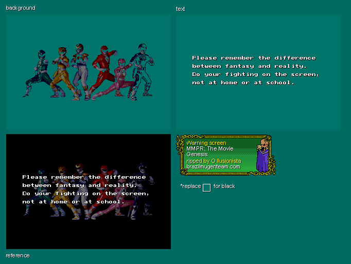 Warning Screen - Mighty Morphin Power Rangers: The Movie - Sega Genesis ...