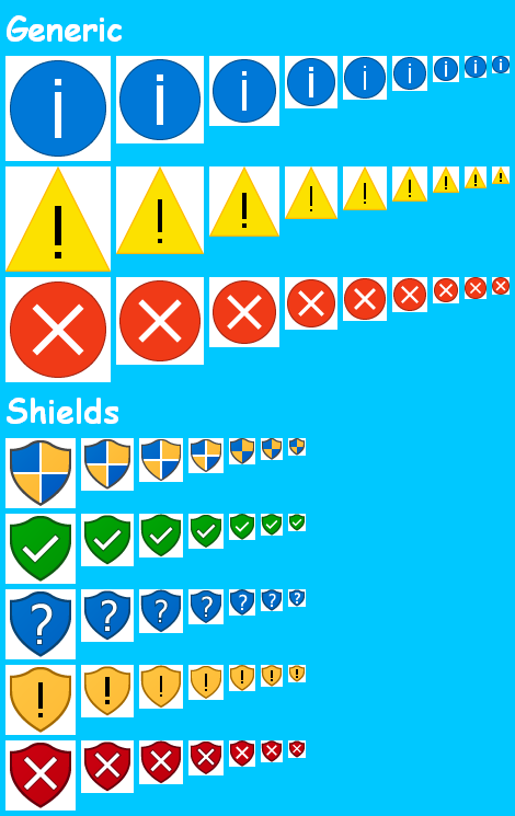 Message Box Icons - Windows 10 - PC / Computer - The Spriters Resource
