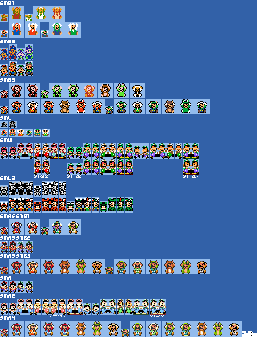 Death Sprites (9 Styles, All Powerups) - Mario Customs - Custom ...