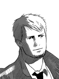 57. Wry smile - Close-up (Unused) - Hotel Dusk: Room 215