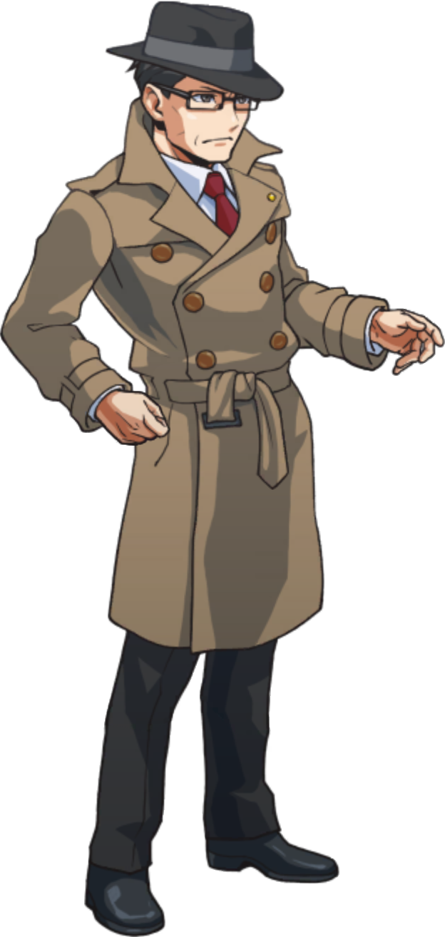 Tipping Hat / Thinking (Right) - Ace Attorney Investigations Collection