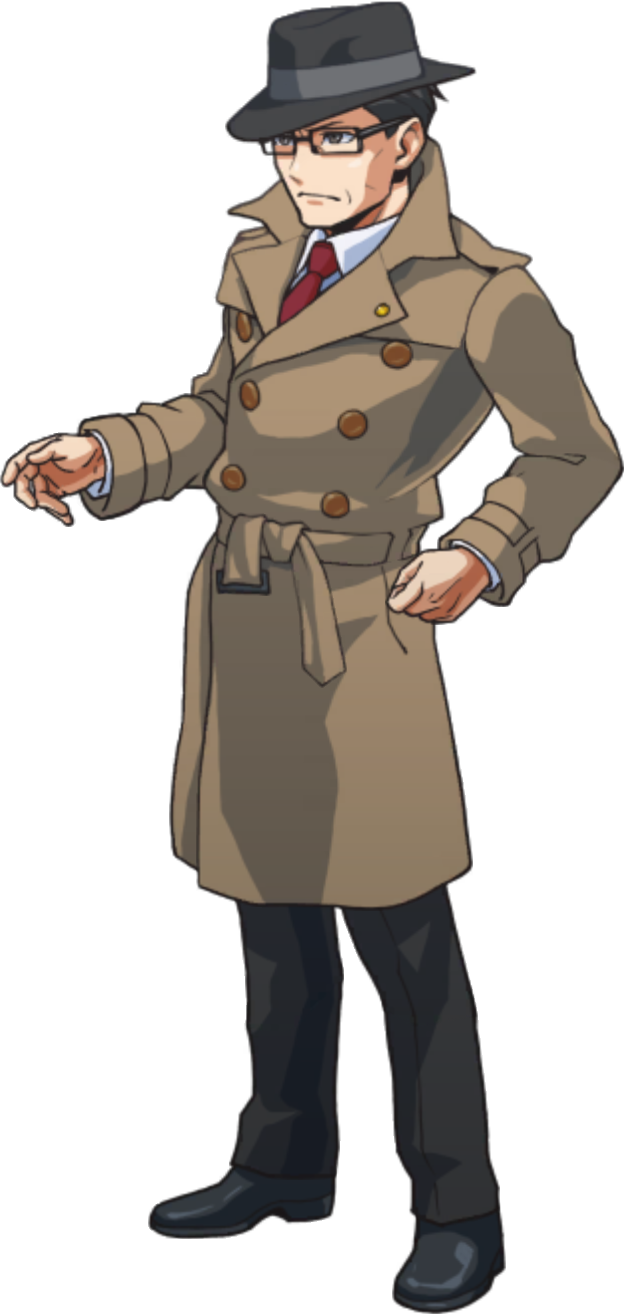 Tipping Hat / Thinking (Left) - Ace Attorney Investigations Collection
