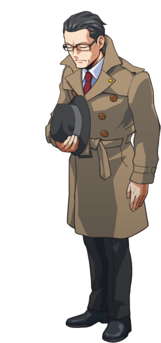 Putting Hat Back On (Left) - Ace Attorney Investigations Collection