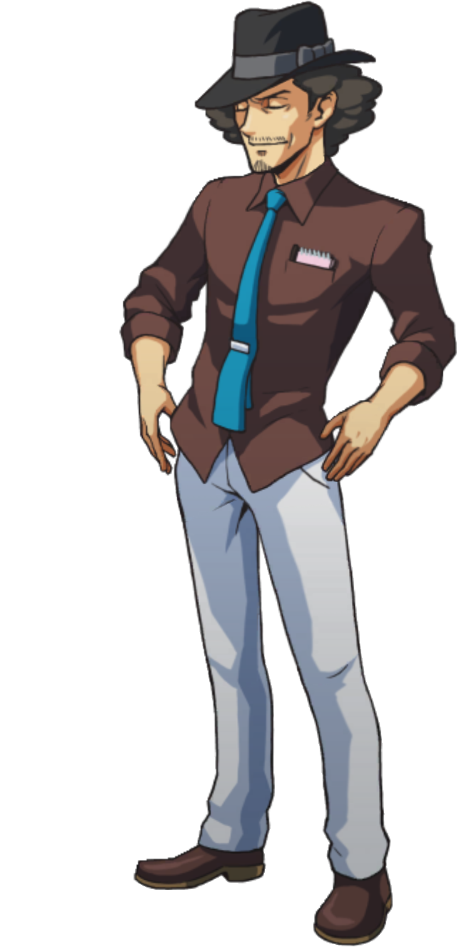 Shrugging (Left) - Ace Attorney Investigations Collection