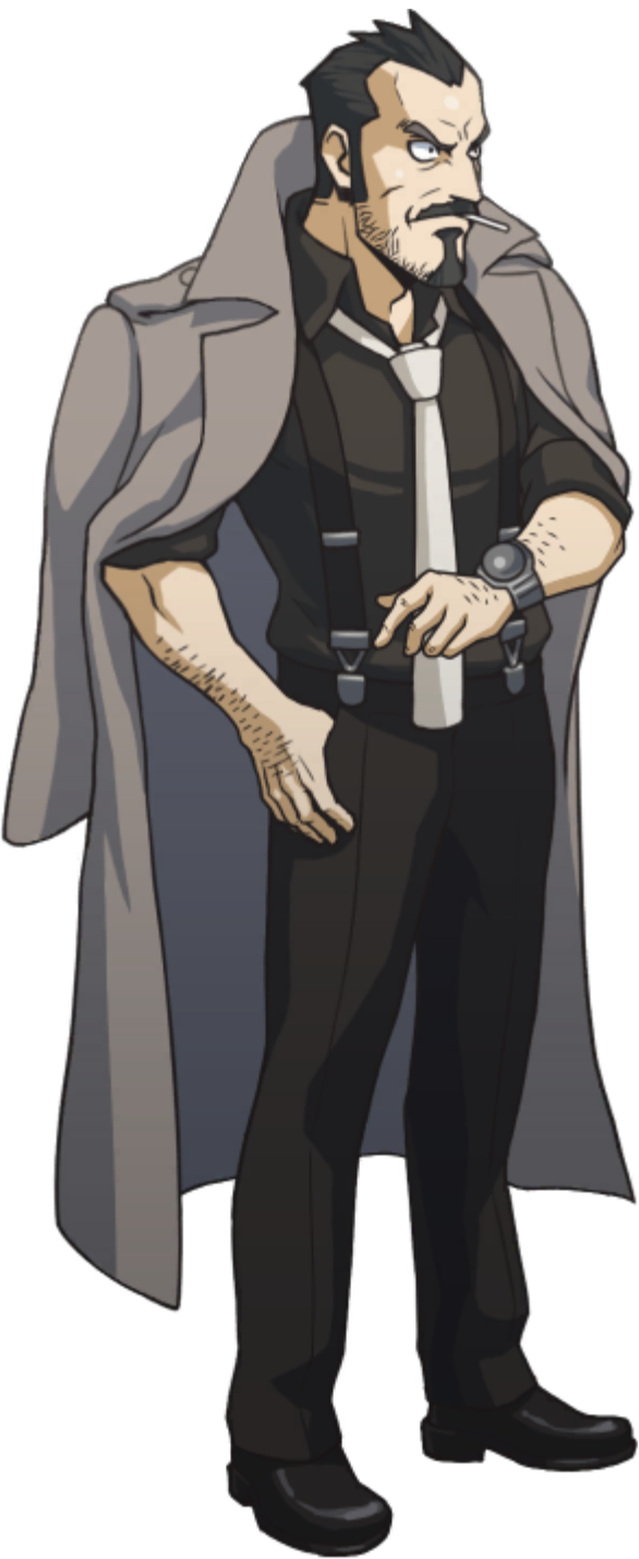 Glaring (Right) - Ace Attorney Investigations Collection