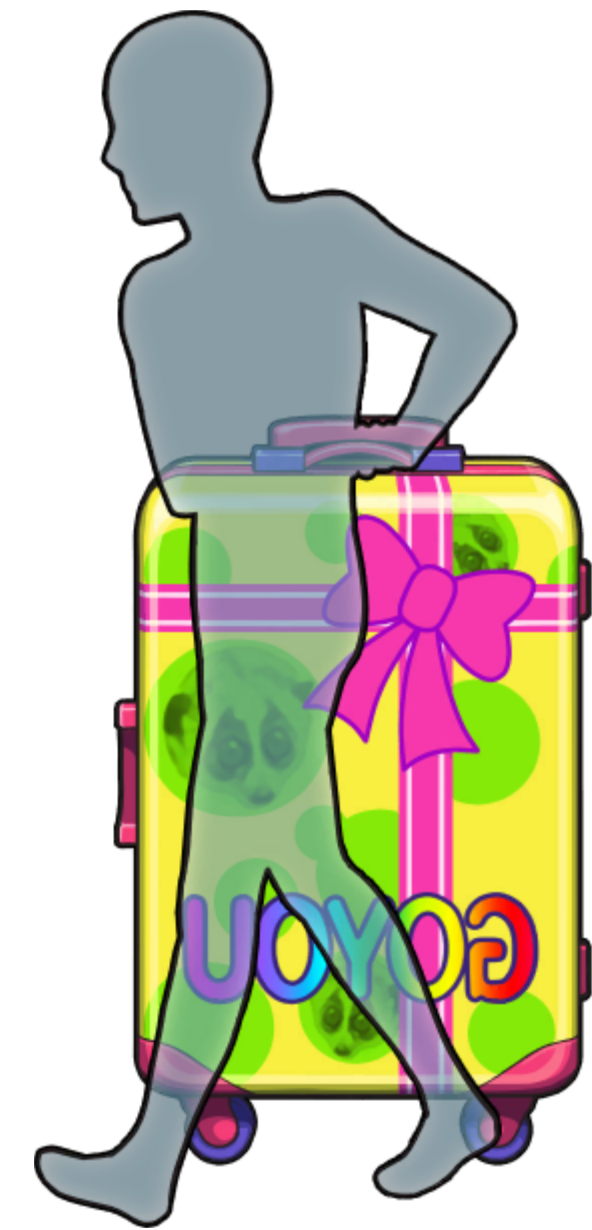 Silhouette Pulling Suitcase - Ace Attorney Investigations Collection