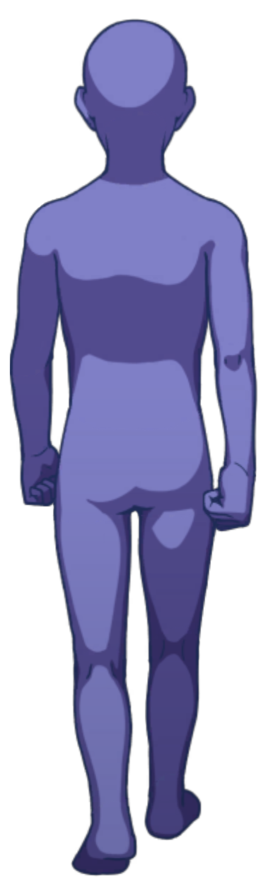 Blue Figure Walking (Up) - Ace Attorney Investigations Collection