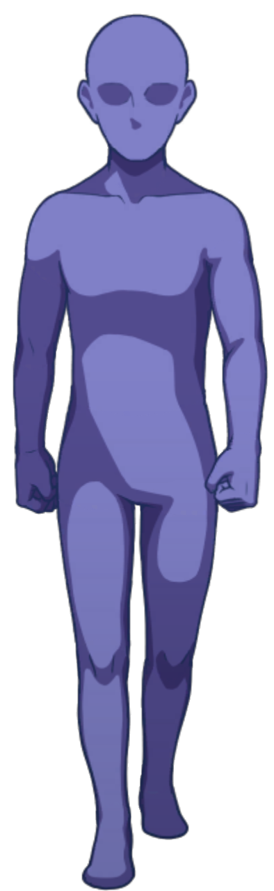 Blue Figure Walking (Down) - Ace Attorney Investigations Collection