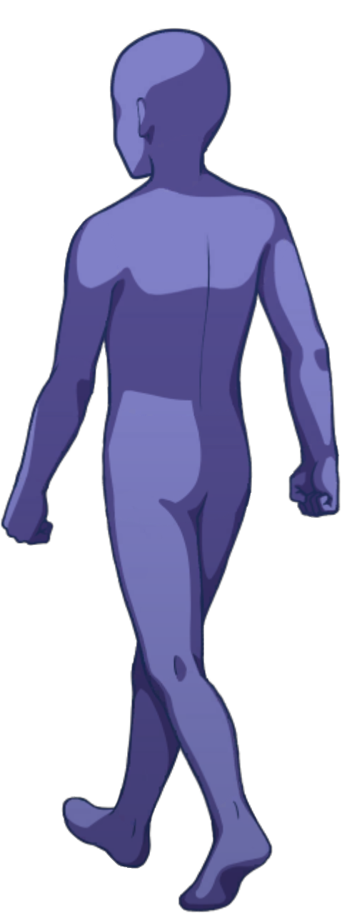 Blue Figure Walking (Northwest) - Ace Attorney Investigations Collection