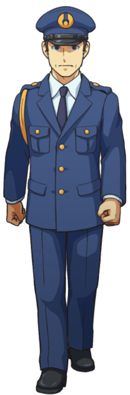 Regular Officer Walking (Down) - Ace Attorney Investigations Collection