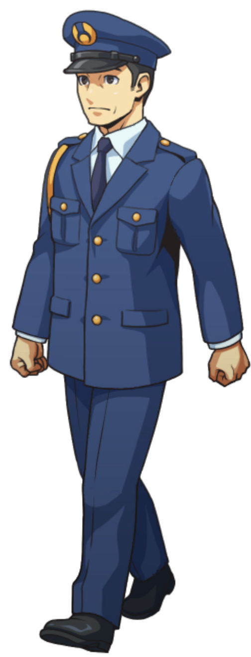 Regular Officer Walking (Southwest) - Ace Attorney Investigations Collection