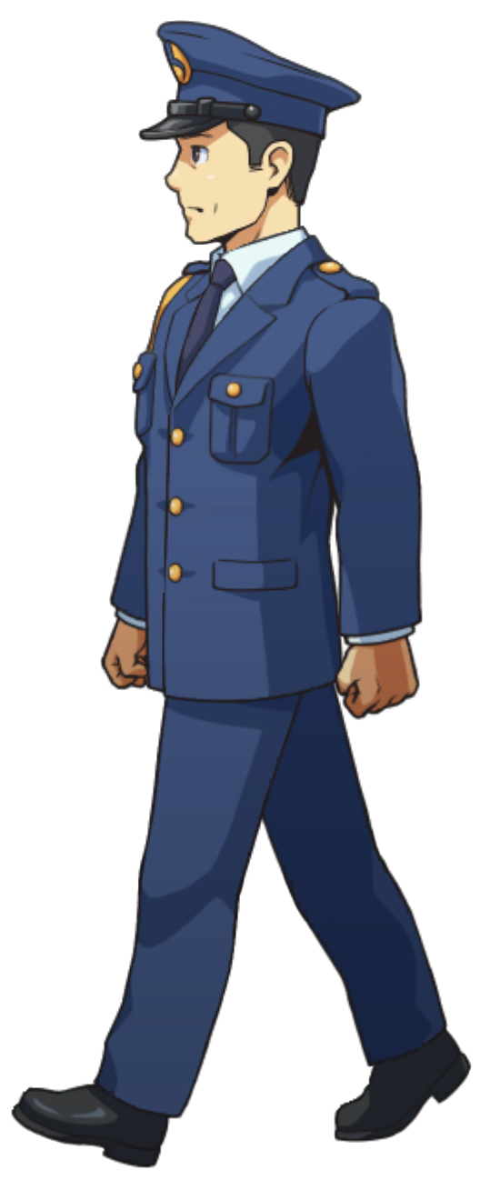 Regular Officer Walking (Left) - Ace Attorney Investigations Collection