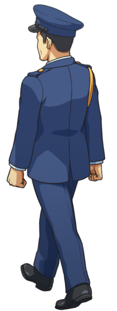 Regular Officer Walking (Northwest) - Ace Attorney Investigations Collection