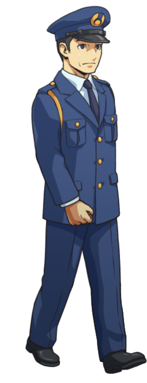 Regular Officer Walking (Southeast) - Ace Attorney Investigations Collection