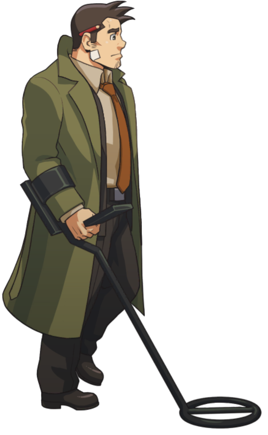 Walking (with Metal Detector, Left) - Ace Attorney Investigations Collection
