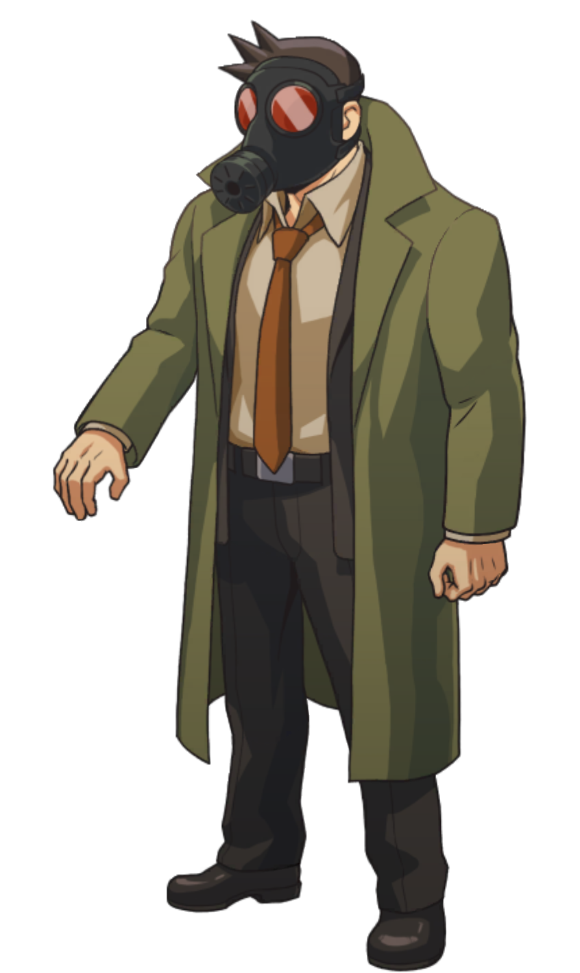 Saluting (with Gas Mask) - Ace Attorney Investigations Collection