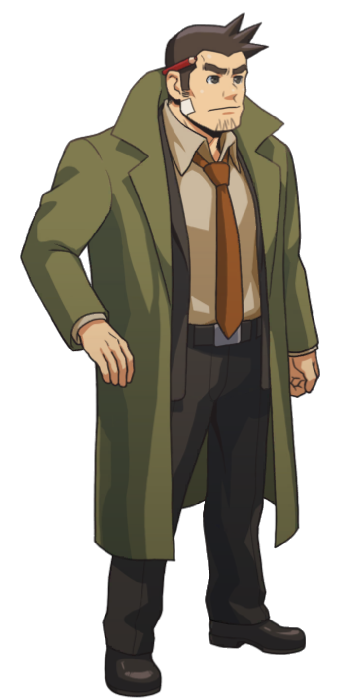 Saluting (Right, AAI1) - Ace Attorney Investigations Collection