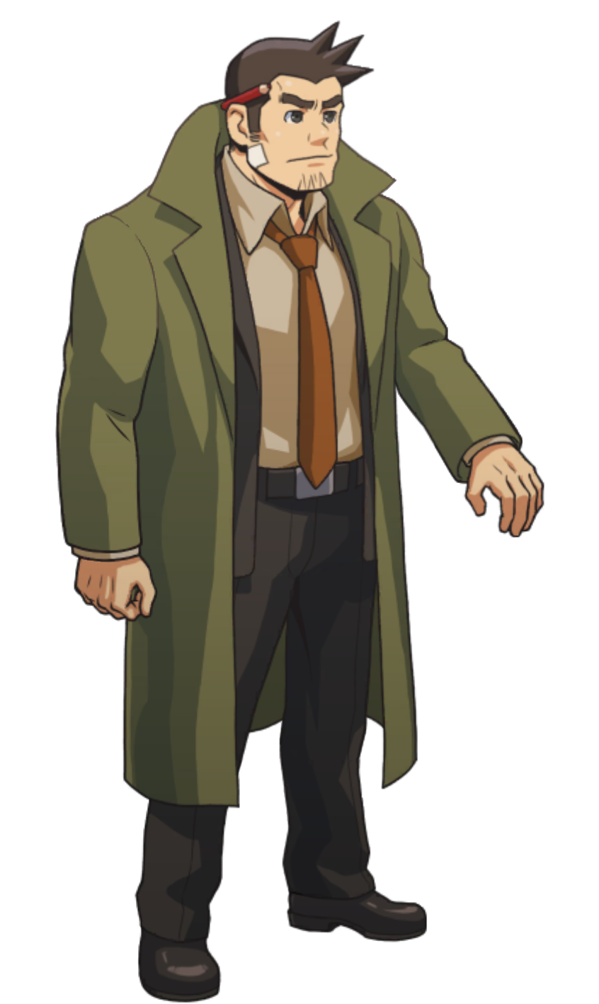 Saluting (Right, AAI2) - Ace Attorney Investigations Collection