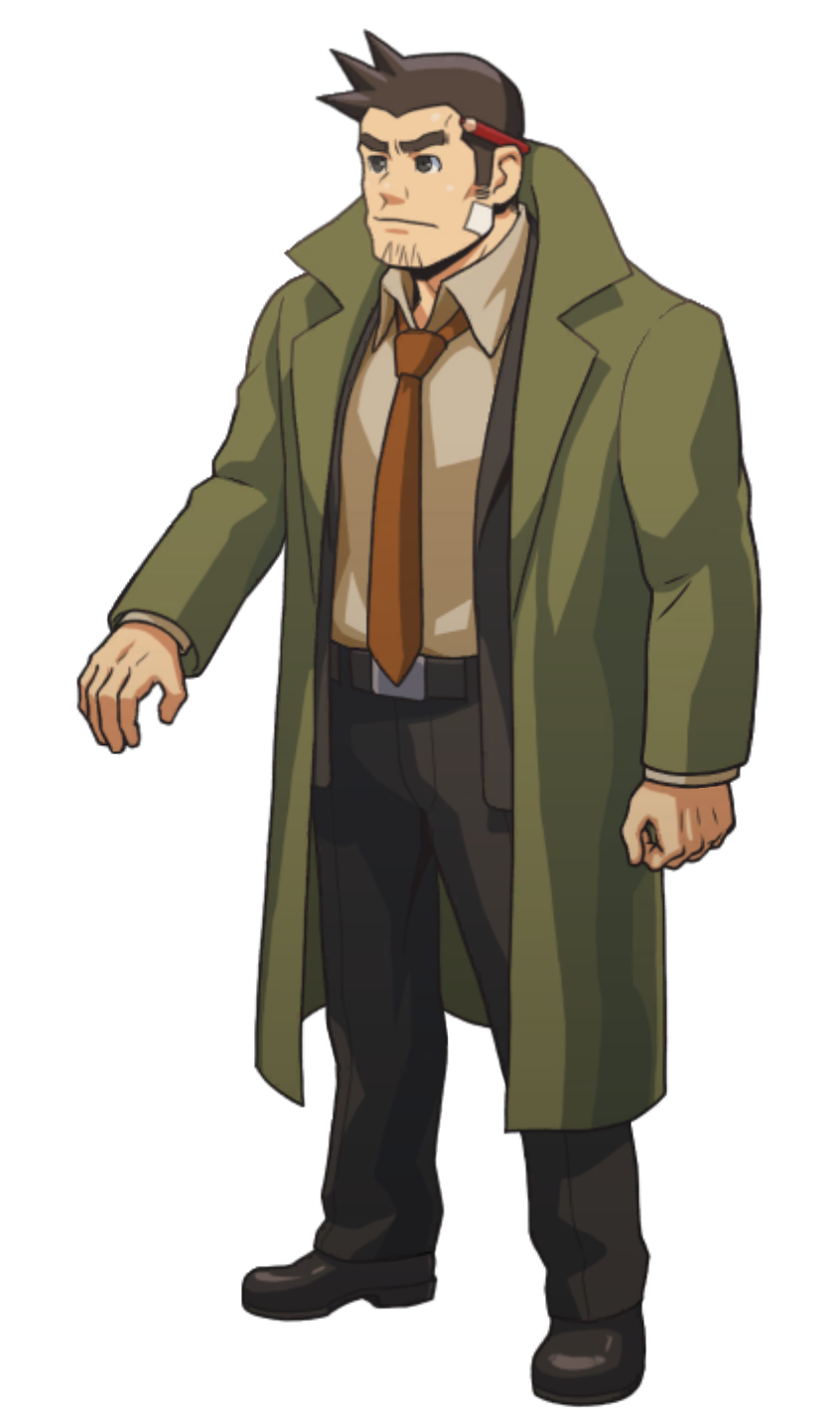 Saluting (Left, AAI2) - Ace Attorney Investigations Collection