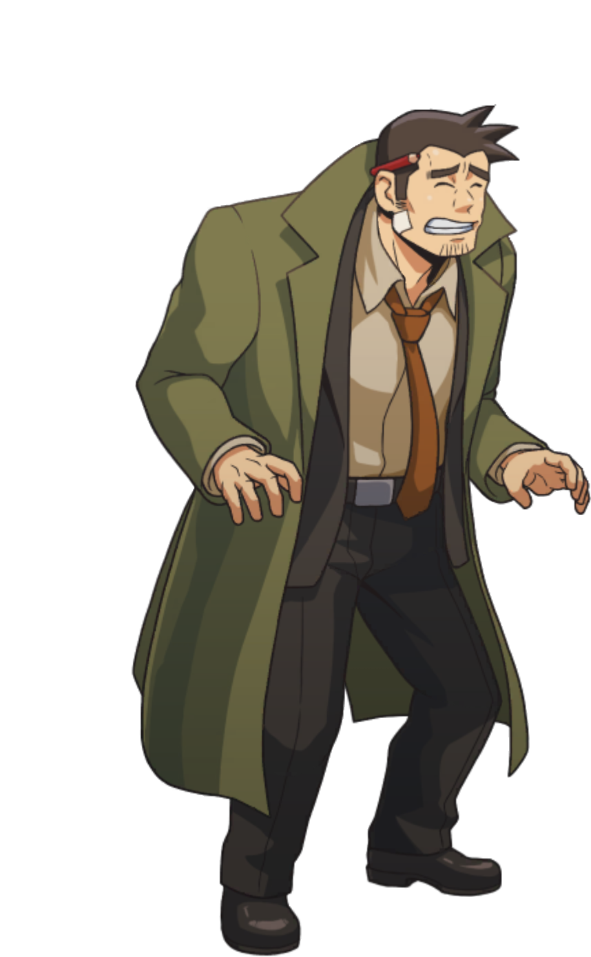 Taking Damage / Flinching (Right) - Ace Attorney Investigations Collection