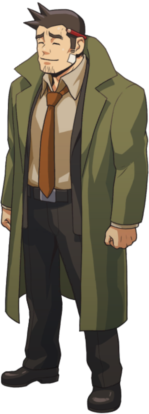 Laughing / Smiling (Left) - Ace Attorney Investigations Collection