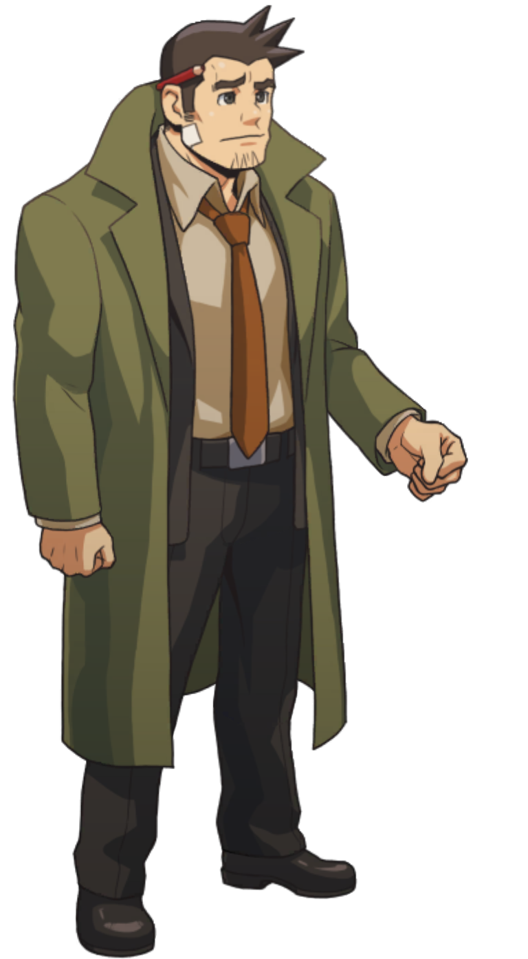 Scratching Head (Right) - Ace Attorney Investigations Collection