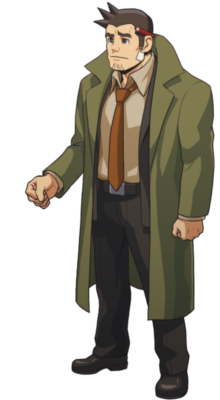 Scratching Head (Left) - Ace Attorney Investigations Collection