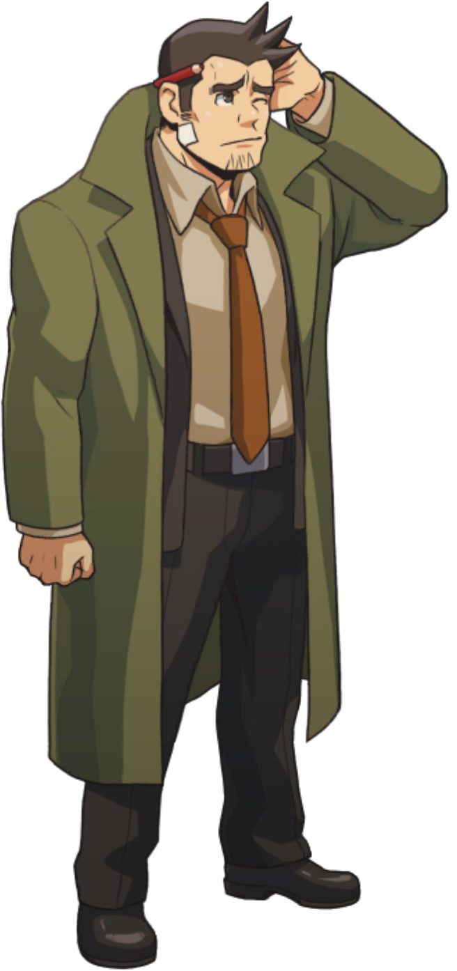 Scratching Head (Loop, Right) - Ace Attorney Investigations Collection