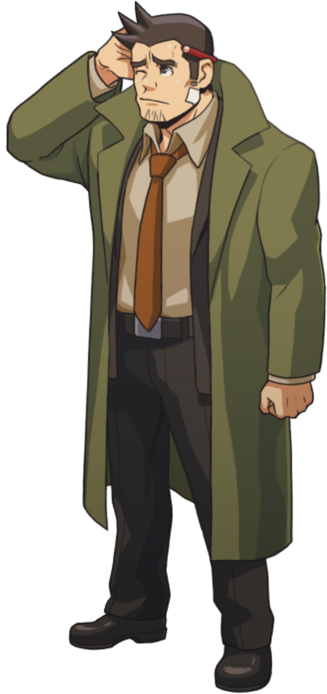 Scratching Head (Loop, Left) - Ace Attorney Investigations Collection
